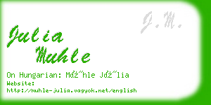 julia muhle business card